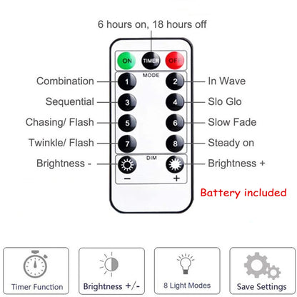 LED Fairy String Lights USB Plug with Remote Garland Light