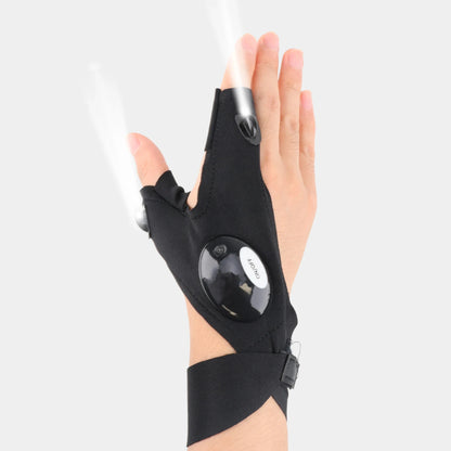LED Half Finger Glove for Men Women Outdoor