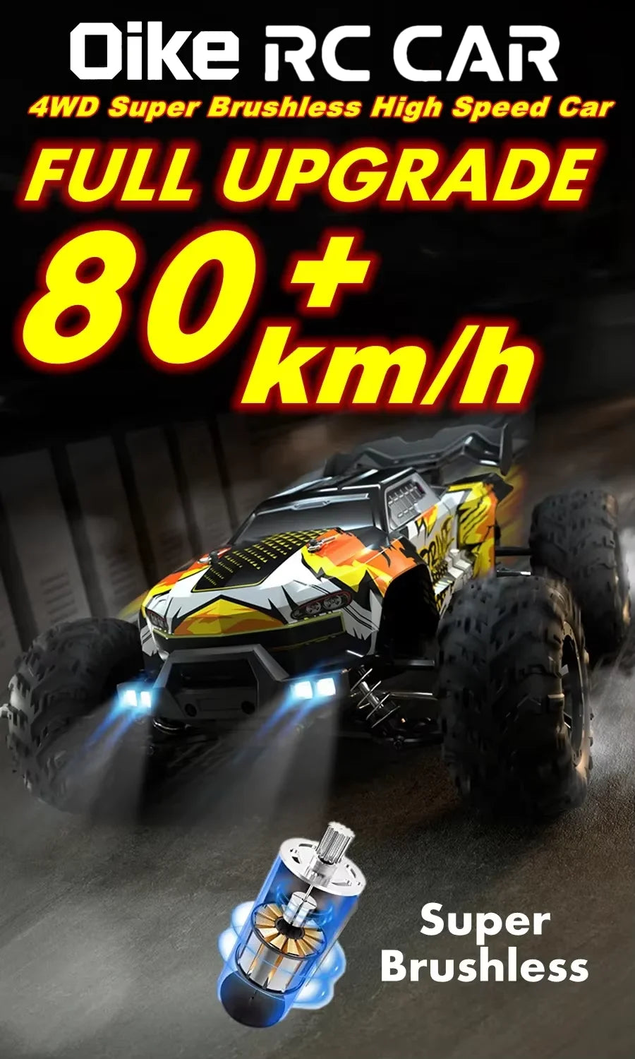 Super Brushless 50KM/H Brushed RC Car Off Road Buggy Toy