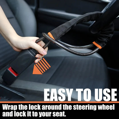Car Steering Wheel Lock Reinforced Cable Lock