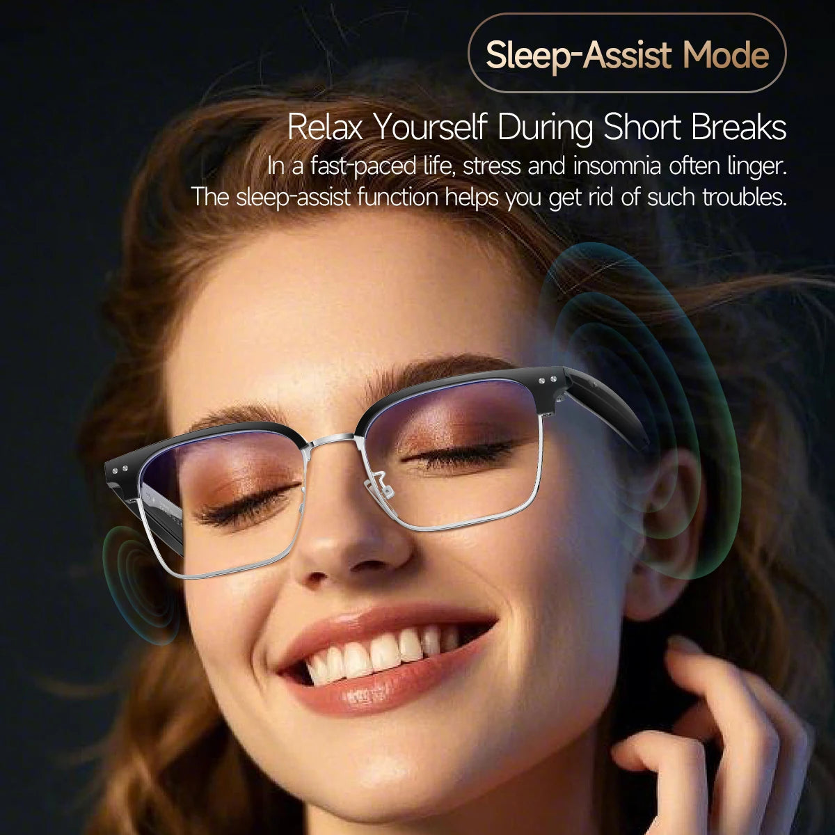 New Business Style Smart Glasses W100D Bluetooth Call AI