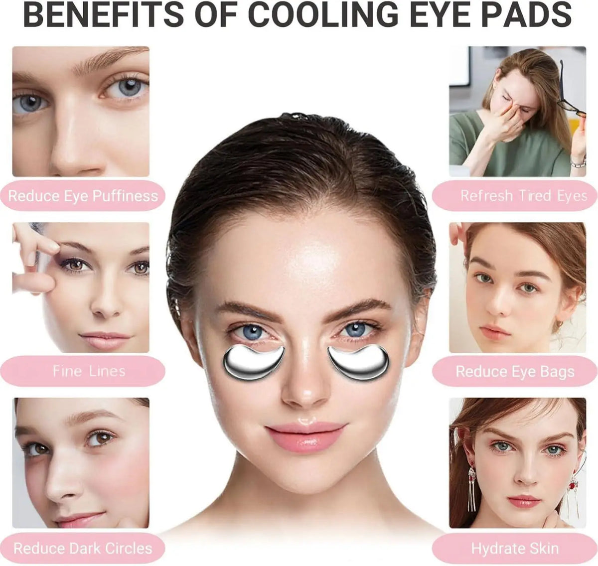 EMS Redlight Eye Massage and Stainless Steel Cooling Eye Pad