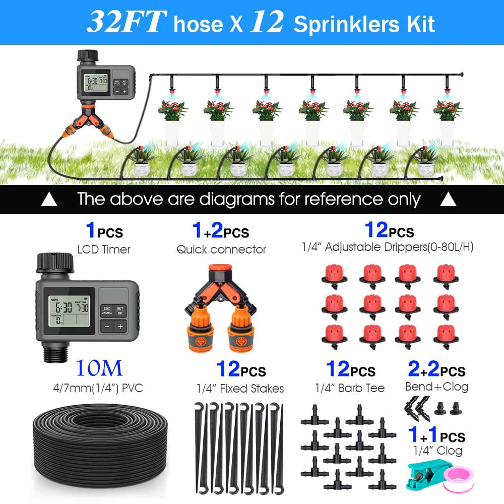 Garden LCD Button Timer Irrigation Set