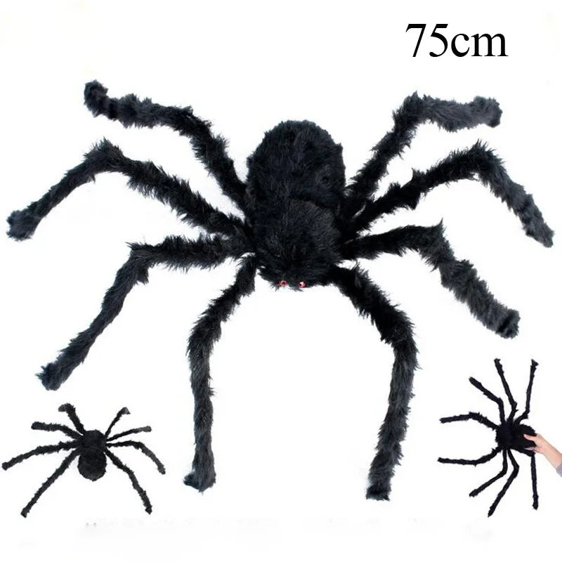 Halloween Plush Simulation Spider Colorful Black Ghost House