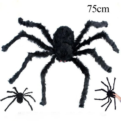 Halloween Plush Simulation Spider Colorful Black Ghost House