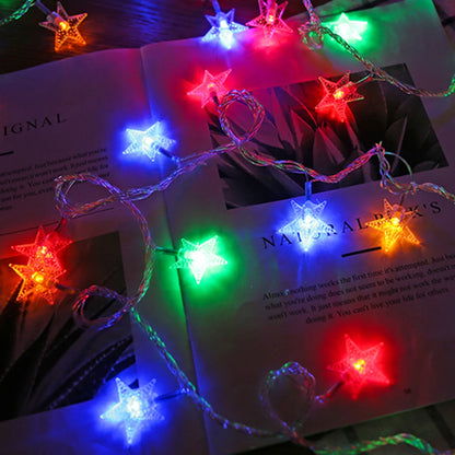 LED Star Fairy Lights Outdoor Chain Lights Garland Decoration
