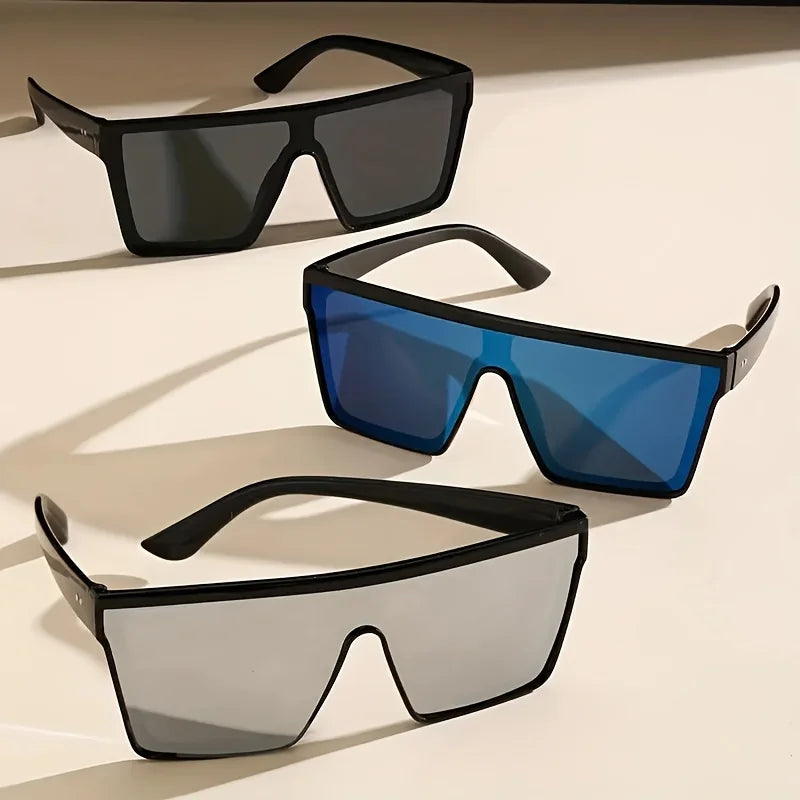 Oversize frame One-piece Goggle Men Woman Sunglasses