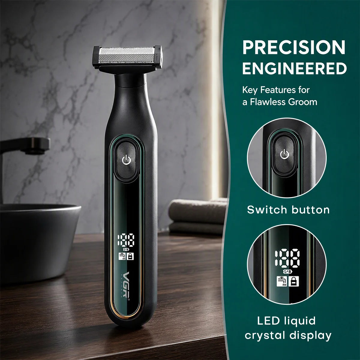 VGR Razor Professional Shaver Portable Body Hair Trimmer