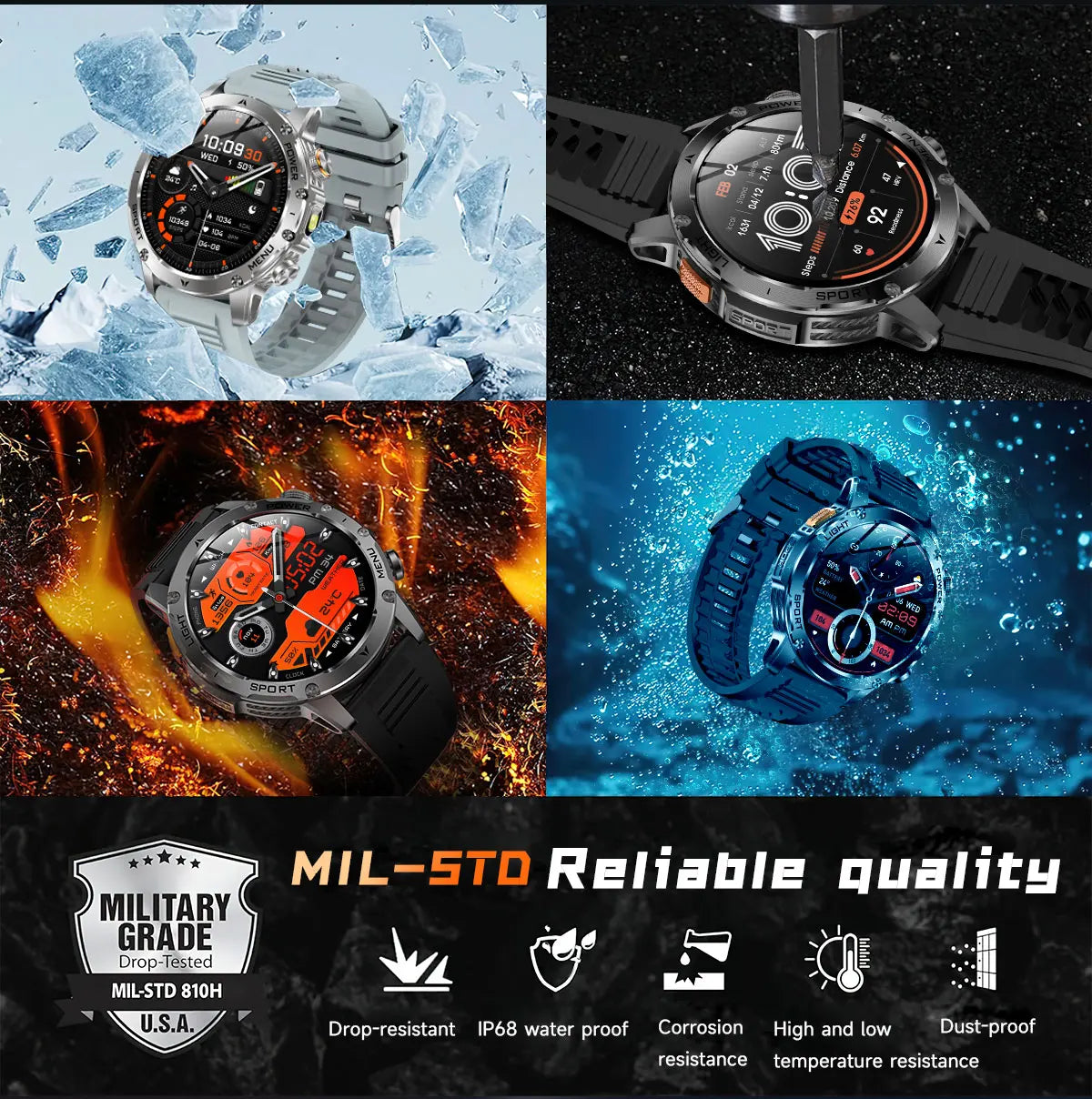 New Military T-Rex 3 Ultra 1000mAh Battery Smart Watch