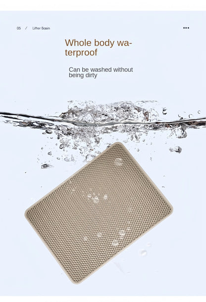 Large Size Cat Litter Mat Eva Double Layer Waterproof Mat