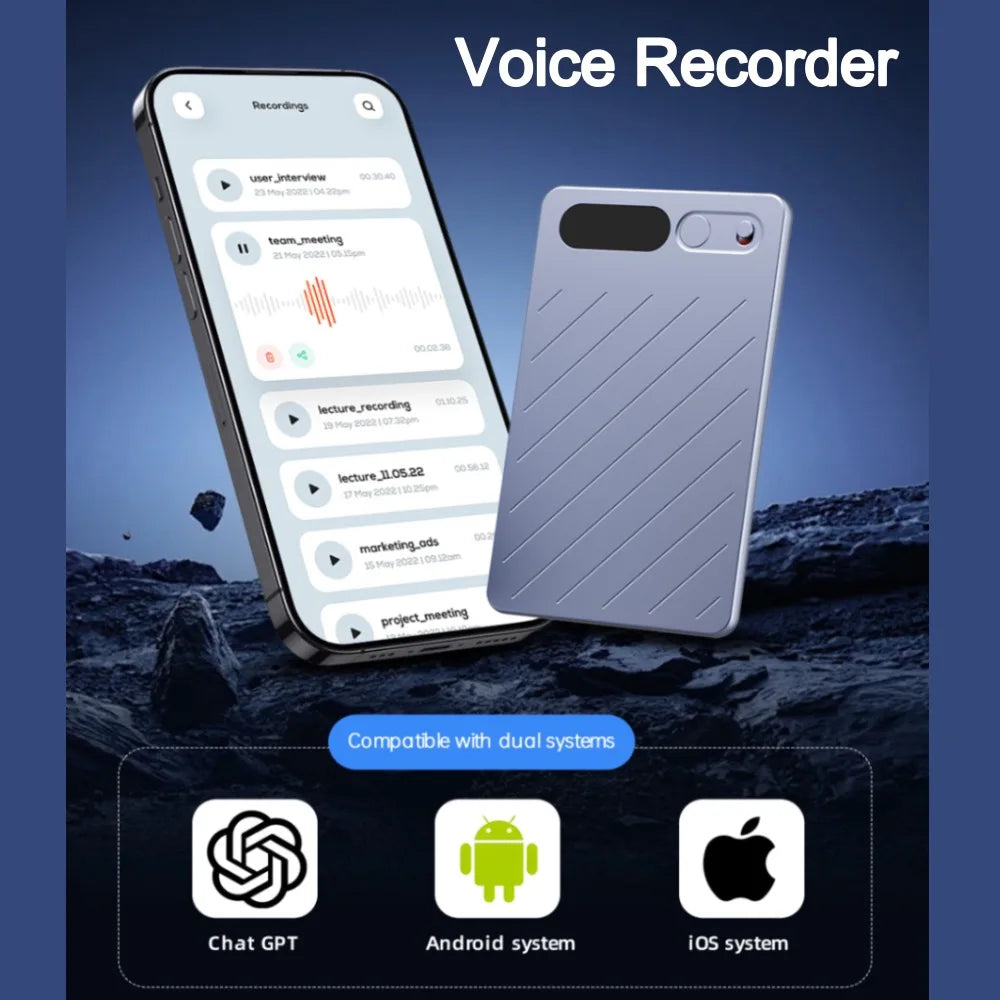 AI Voice Recorder ChatGPT-4 App 64GB Transcribe Summarize