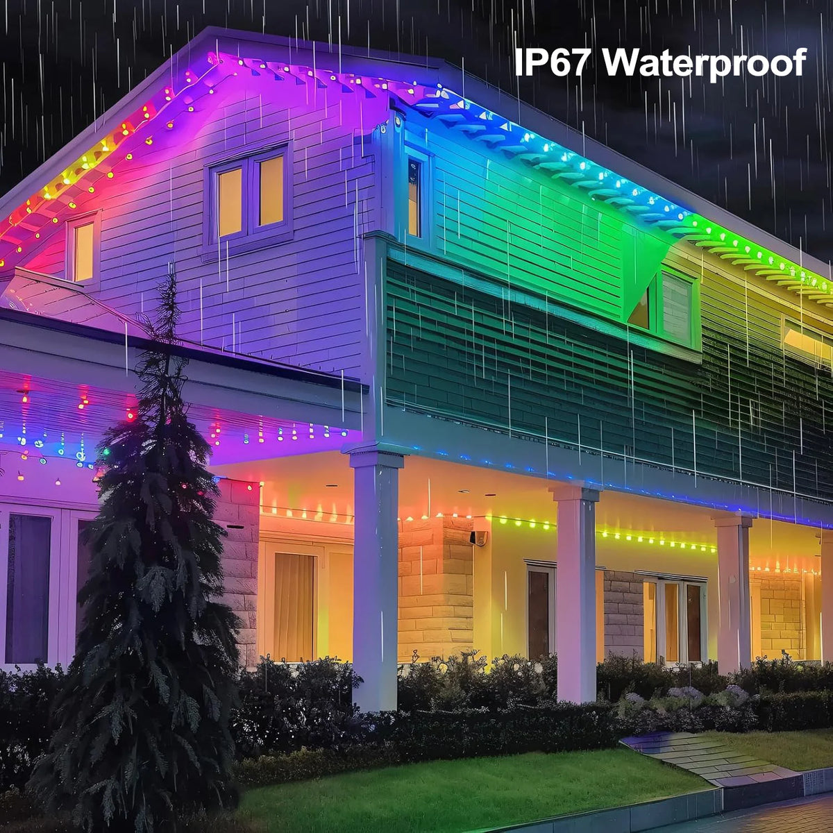 LED Permanent Outdoor Lights IP65 Waterproof RGBIC Eave Lights