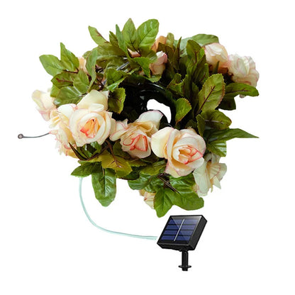 Solar Powered Sunflower Rose String Lights Artificial