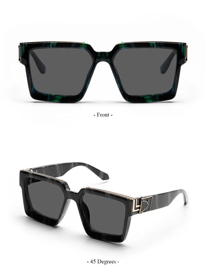 Retro Black Millionaire Shades Luxury Sunglasses