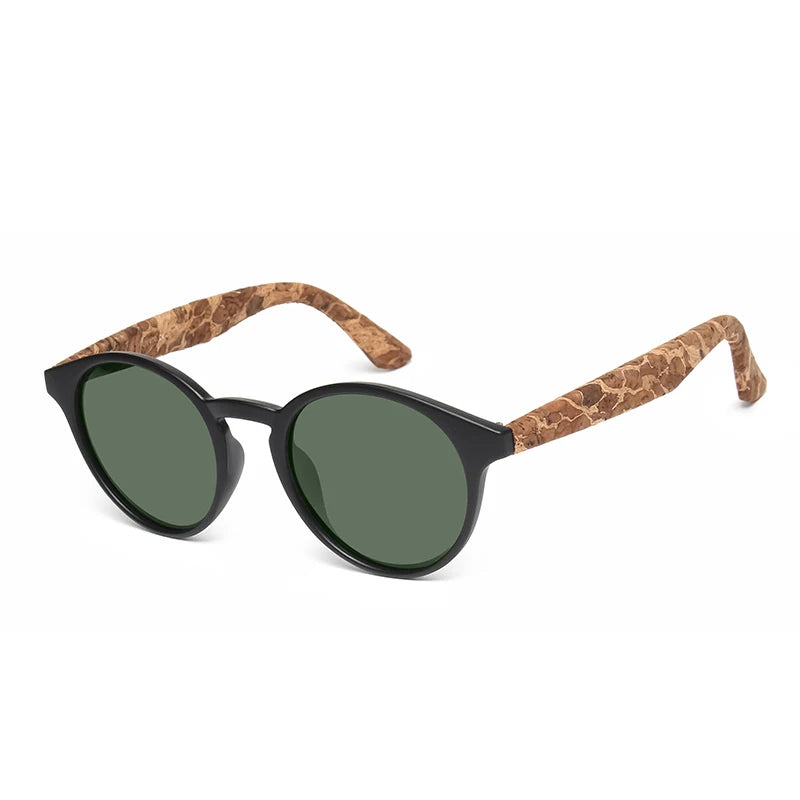 Kenbo Fashion Wood Grain Round Polarized Sunglasses