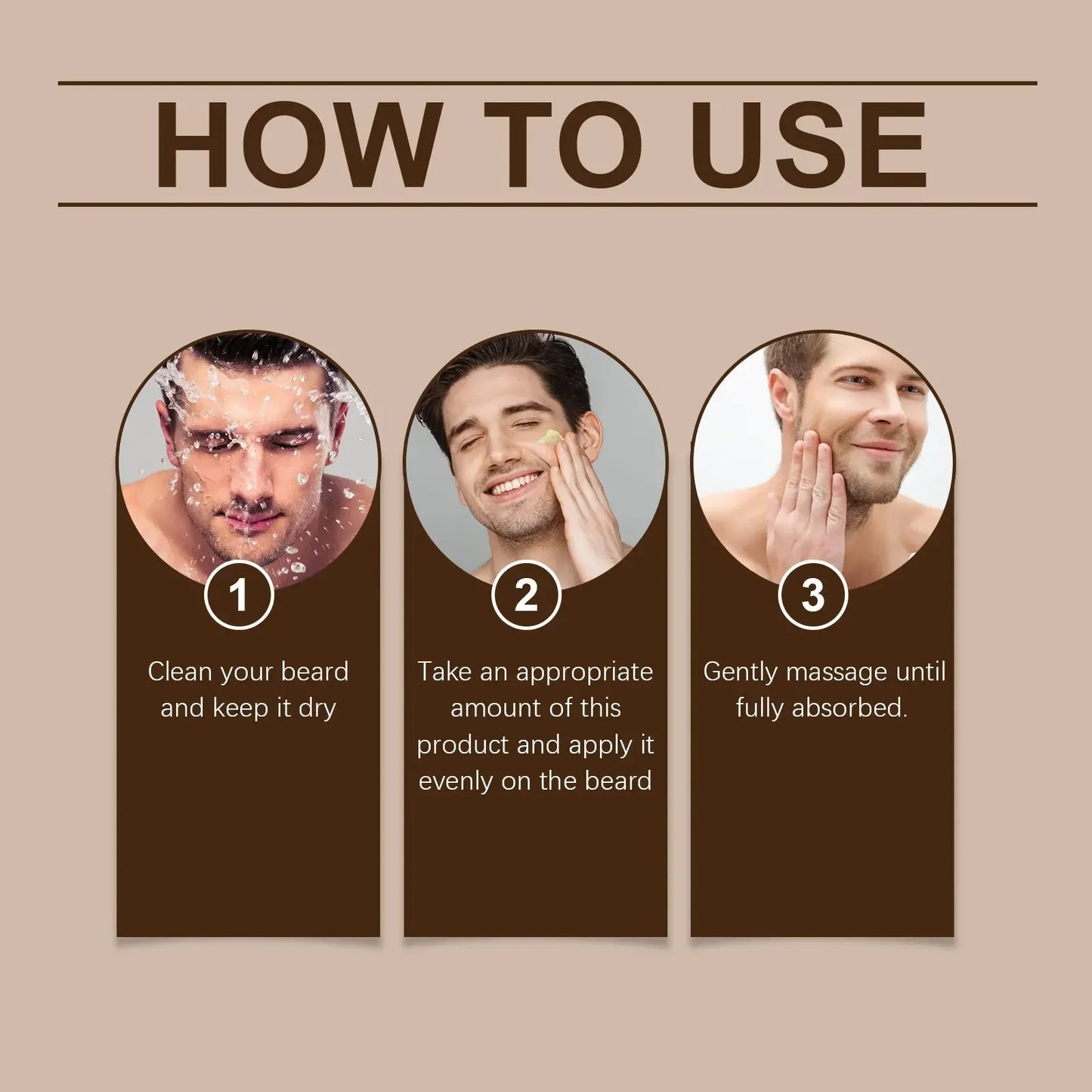 East Moon Men's Beard Wax Care Improve Smooths