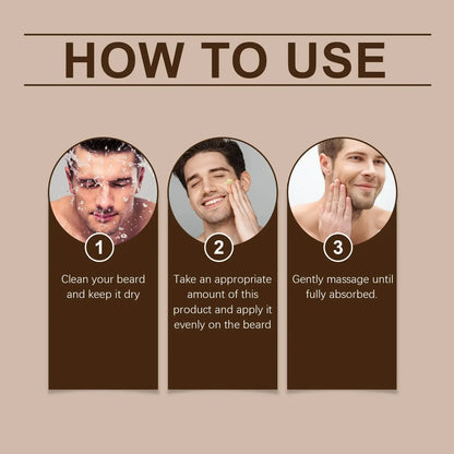 East Moon Men's Beard Wax Care Improve Smooths