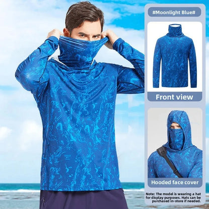 Men's Summer Outdoor Cycling Fiing Sun Protection Ice Silk
