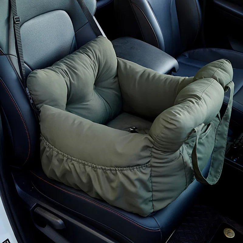 Dog Car Seat with Safety Belt - Non-Slip Pet Car Bed for Small Dogs,