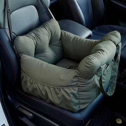 Dog Car Seat with Safety Belt - Non-Slip Pet Car Bed for Small Dogs,