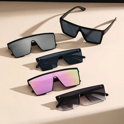 Oversize frame One-piece Goggle Men Woman Sunglasses