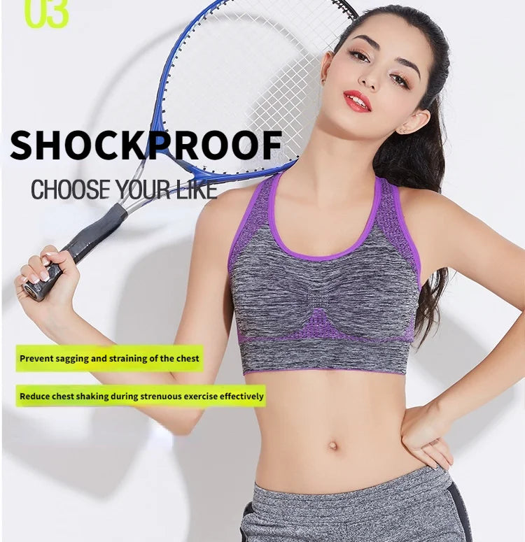 New Sports Bra Women Seamless Gym Jogging Crop Top Yoga Fitness