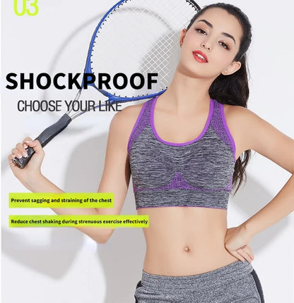 New Sports Bra Women Seamless Gym Jogging Crop Top Yoga Fitness