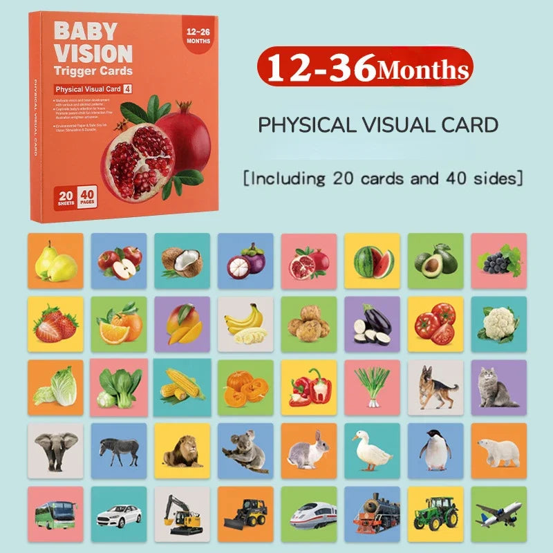 Montessori 0-12Month Baby Vision Stimulation Cards