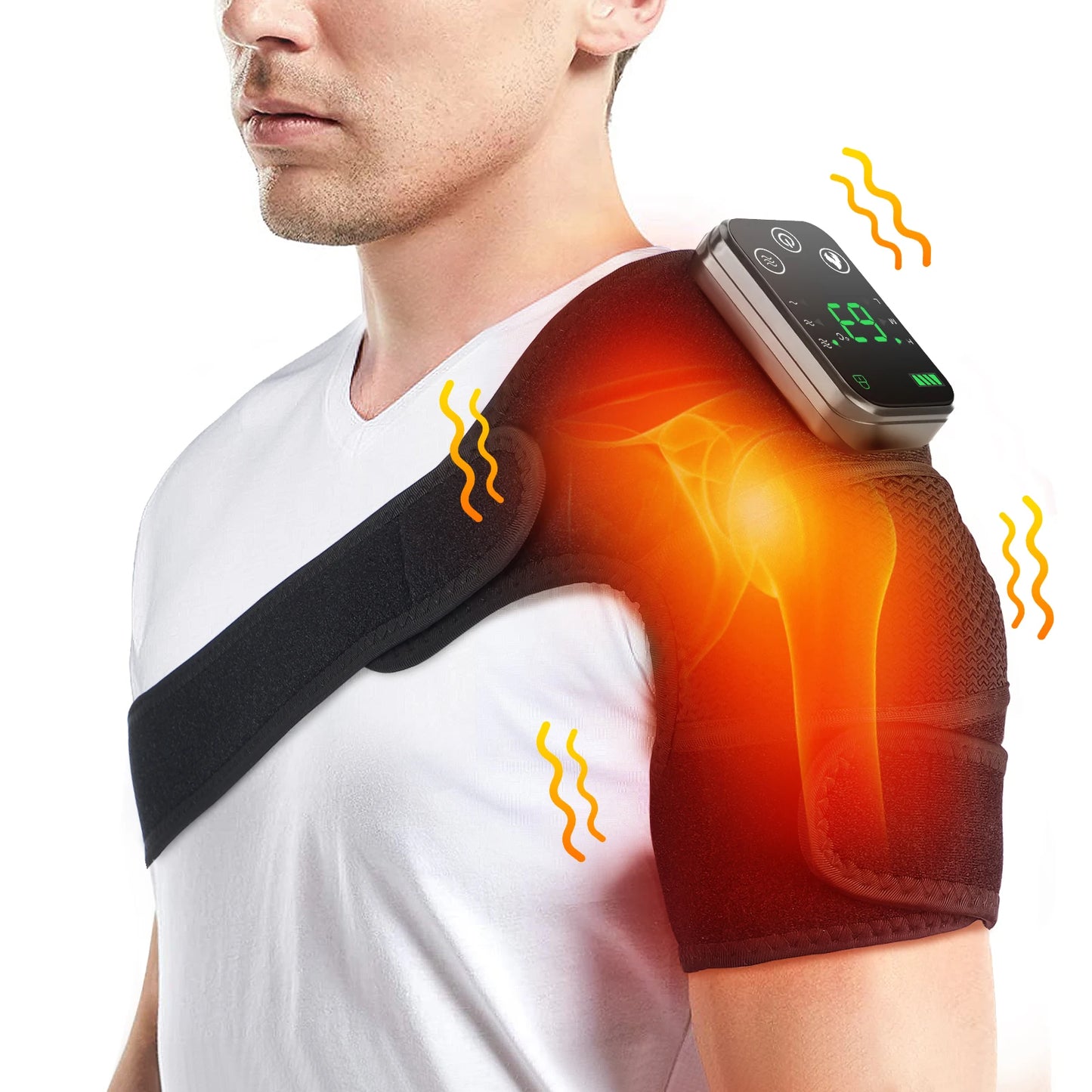Electric Shoulder Massager Heating Pad Vibration Massage