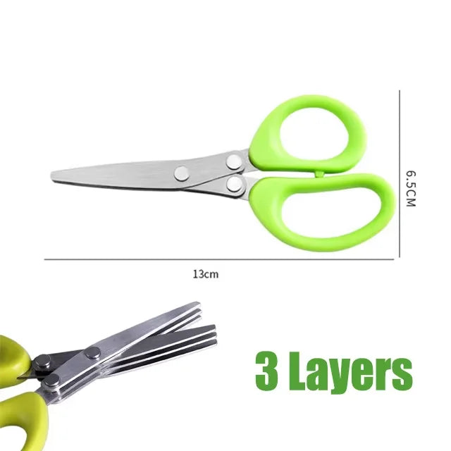 Multifunctional Scissors Stainless Steel 5 Layer Kitchen Scissors