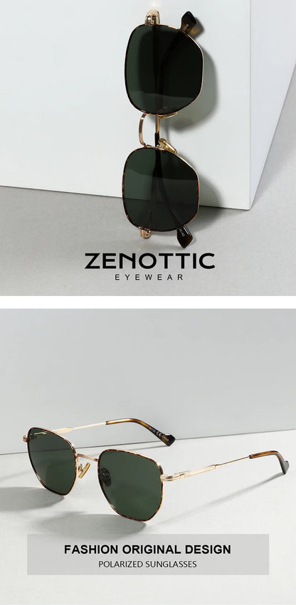 ZENOTTIC Fashion Hexagonal Geometry Polarized Sunglasses