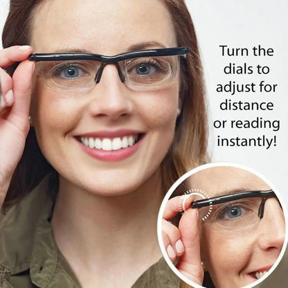 Focus Adjustable Glasses Dial Vision Myopia Presbyopia