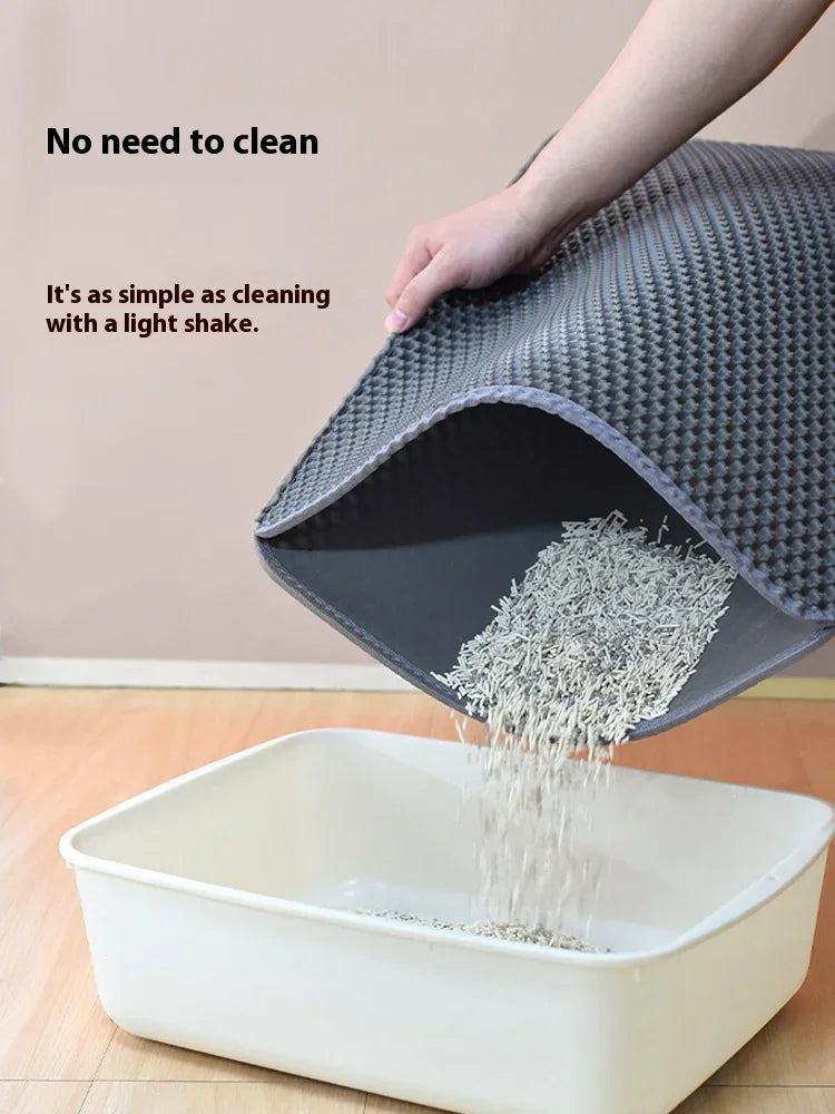 Large Cat Litter Mat Waterproof Double Layer Non Slip