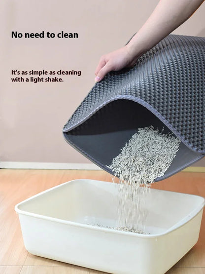 Large Cat Litter Mat Waterproof Double Layer Non Slip