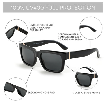 New Fashion Square Polarized Sunglasses Women Men