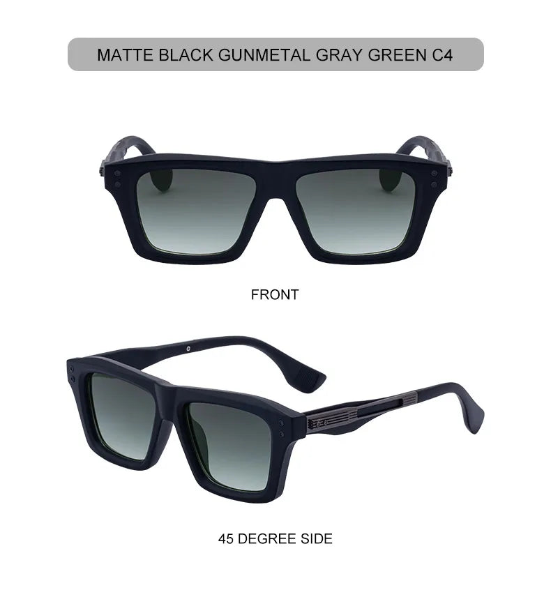 Steampunk Classic Square Sunglasses Men Luxury Brand Vintage