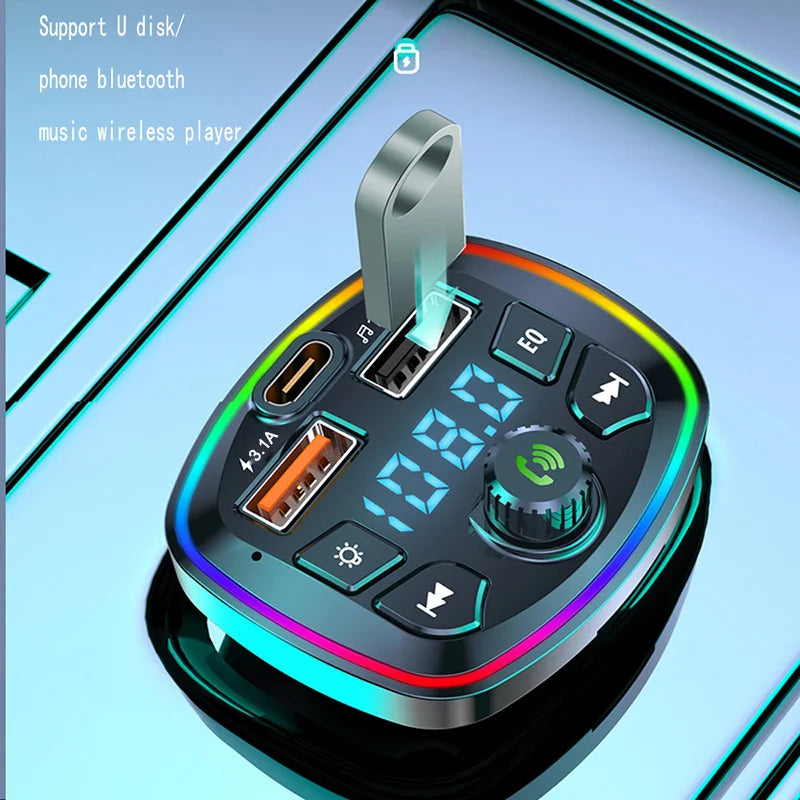 Car Bluetooth 5.0 FM Transmitter Wireless Adapter Car Accessories