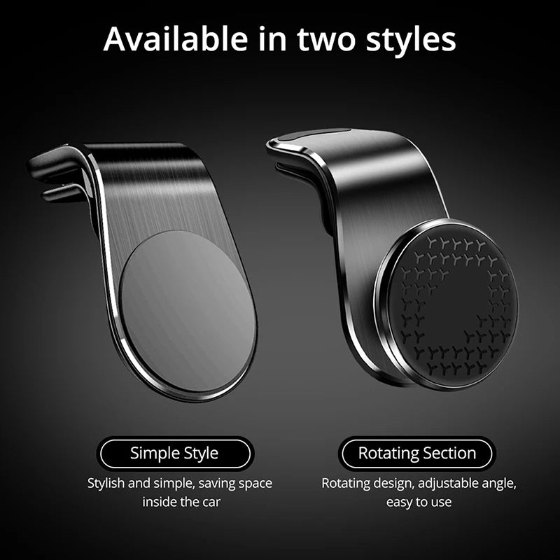 Magnetic Car Phone Holder Air Vent Clip Mount Rotation