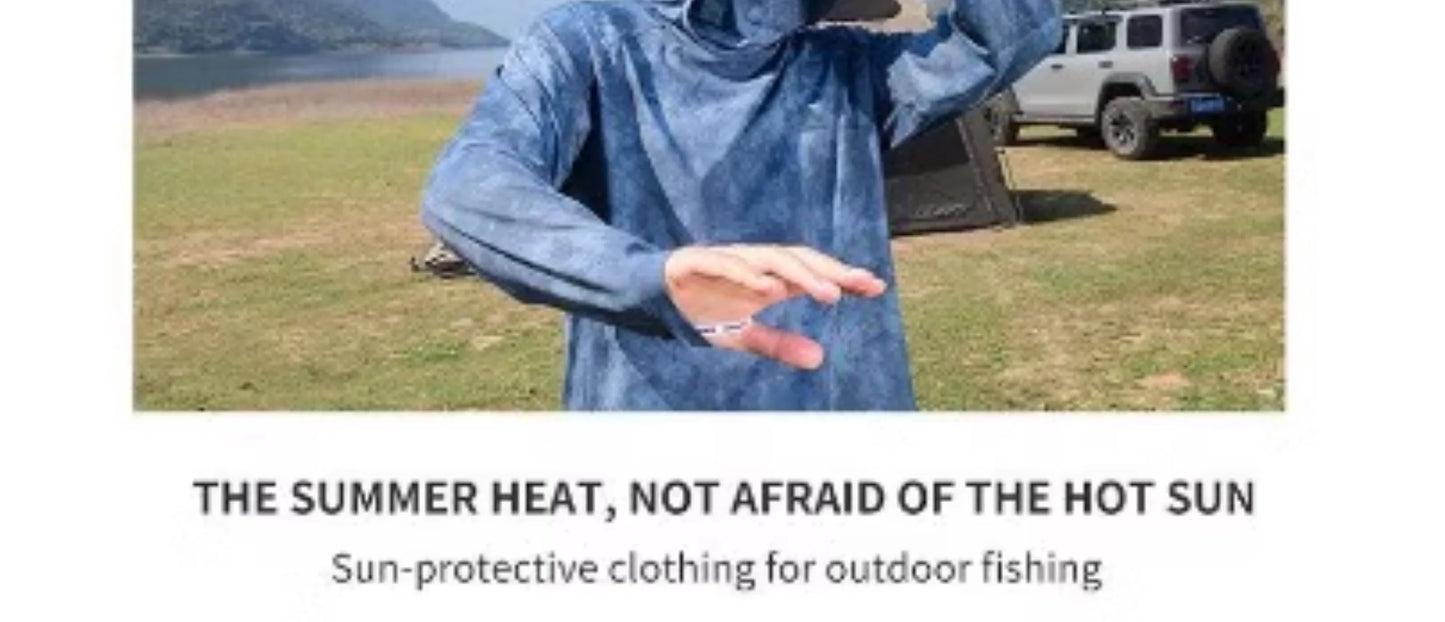 Men's Summer Outdoor Cycling Fiing Sun Protection Ice Silk