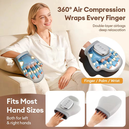 Hand Massager With Airbag Compression Finger Wrist Palm