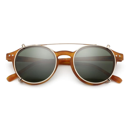 Steampunk Style Clip On Sunglasses for Men Women