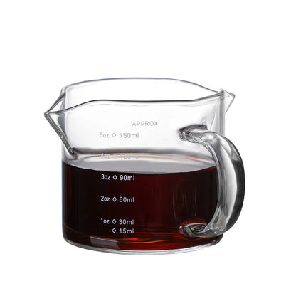 Glass Measuring Cup With Handle Espresso Milk Cup