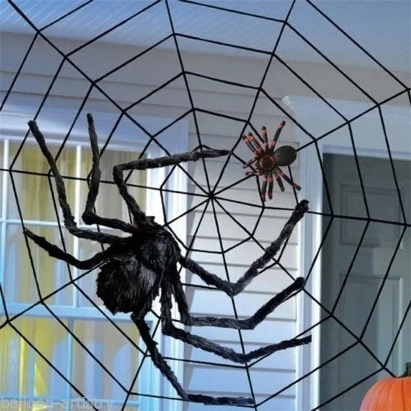 Halloween Decor Giant Black Plush Spider Halloween Party