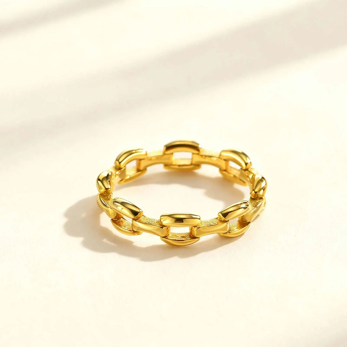 Simple Strap Chain Ring for Women Minimalist Jewelry