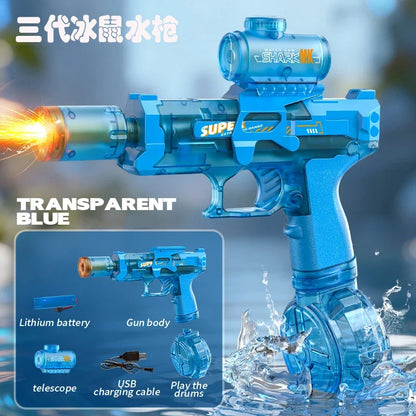 Simulated Firing and Recoil Electric Water Gun Toys Children