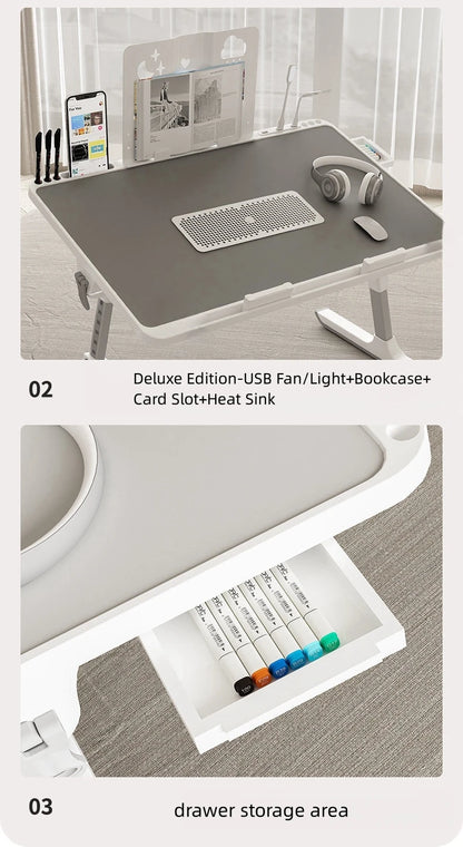 Adjustable Laptop Bed Tray Table Portable Standing Desk