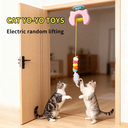New Type Of Electric Cat Toy with 2 Ropes Smart Hanging