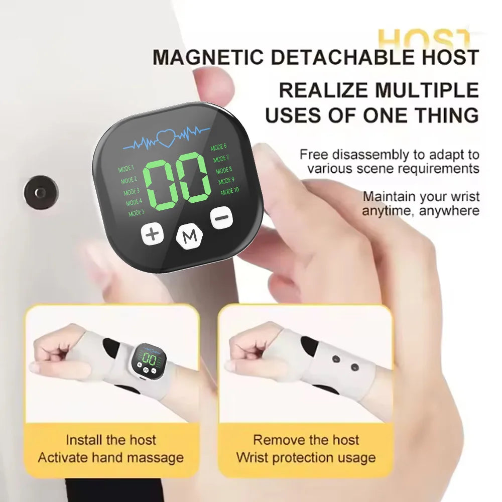 EMS Electric Cordless Hand Wrist Massager 10 Mode