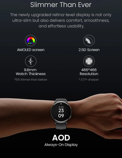HAYLOU Solar Lite 2 Smartwatch 1.43'' AMOLED Display