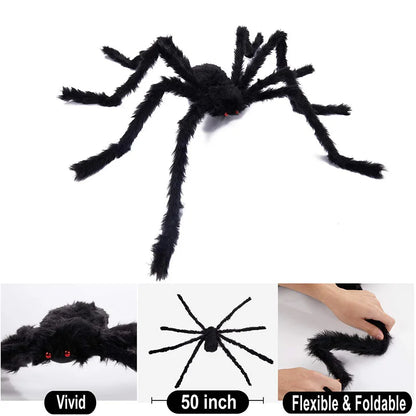 Halloween Plush Simulation Spider Colorful Black Ghost House